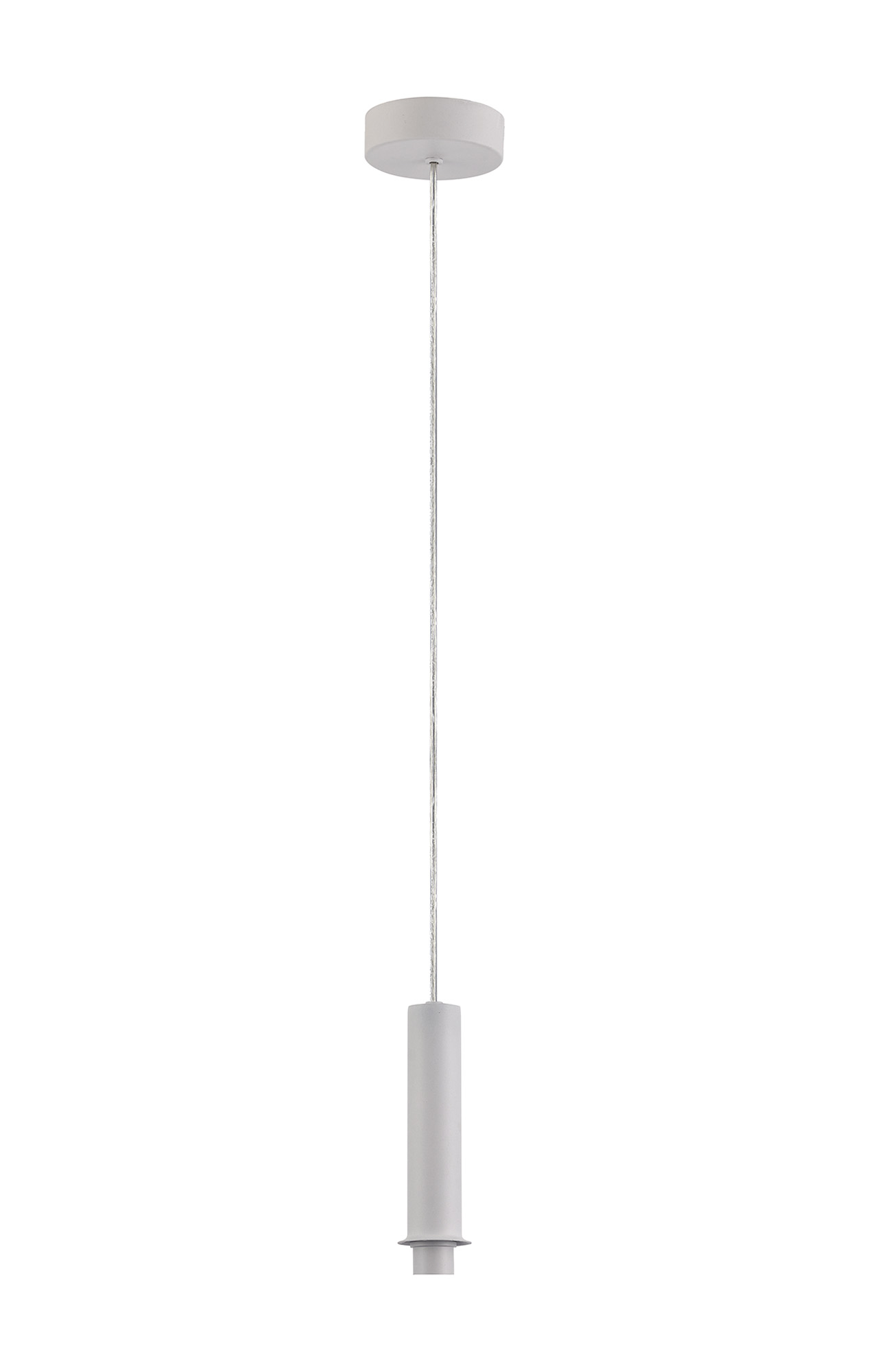 D1008WH  Wick 1.7m 1 Light Pendant, 1 x G9, Satin White